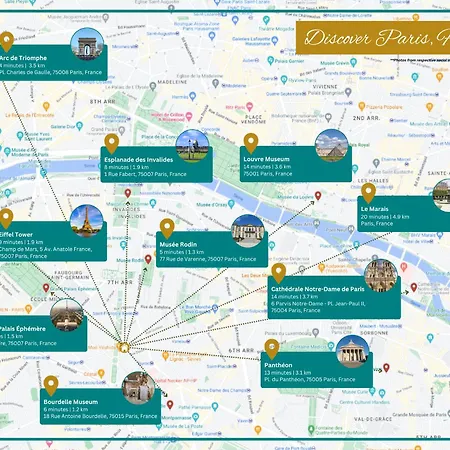 Le Bertrand - Cosy - 6 Pers- Invalides-tour Eiffel Apartamento